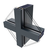 Sistema de Muro Cortina de Aluminio Arquitectónico Fravi Serie 6000 para Fachada Moderna de Vidrio