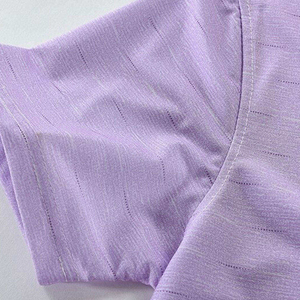 Polo de Punto de Manga Corta para Hombre, Color Sólido, con Bolsillo, Estilo Casual, Morado Claro - Product Image 5
