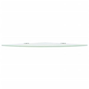 Mensola angolare in vetro bianco con supporti cromati 9.8 "x 9.8" per la conservazione della cucina - Product Image 3