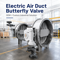 Vanne papillon électrique sur mesure à grand diamètre avec raccord à bride pour la ventilation industrielle et les systèmes de conduits de processus