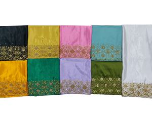 Nueva llegada: Tela de satén Gorgura clásica hecha a mano con pedrería sobre diseño floral para vestidos especiales. - Product Image 3