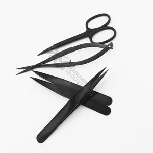 RMI Meilleures ventes : Ensemble de 3 pinces à sourcils en acier inoxydable (pointe inclinée, pointe fine, pointe plate), pinces à faux cils noires et outils de volume - Product Image 5