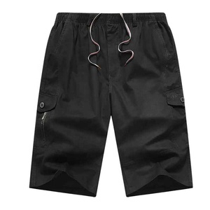 Pantalones Cortos Cargo Negros para Hombre, Estilo Hip Hop, Ecológicos, Cintura Media, Cordón Ajustable, Secado Rápido, Tela Oxford, Casuales, con Bolsillos - Product Image 1