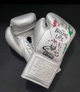 No Boxing No Life High Quality Genuine Cowhide Leather Boxing <b>Gloves</b> With Lace-Up Closure <b>Type</b> For Unisex Training - Product Image 1