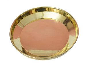 Plato de bronce Kansa hecho a mano, plato de bronce para comida, 7 pulgadas - Product Image 5