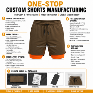 Pantalones Cortos Deportivos con Forro de Malla y Logotipo Personalizado, Tejido de Malla Transpirable, Forro Interior, Bolsillos Laterales Dobles, Venta al Por Mayor, Ropa Personalizada - Product Image 3