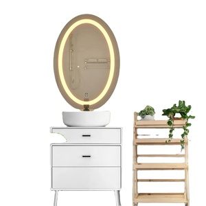 Bathroom LED Mirror Touch Sensor Beveled Edge Scandinavian Design 18x30 Inch Wall Mirror with 3 <b>Light</b> Effects - Product Image 1