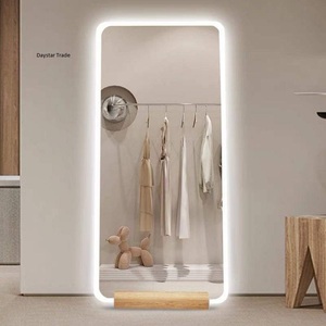 Miroir de salle de bain décoratif mural ovale moderne en verre Daystar Trade avec éclairage LED rétroéclairé et capteur tactile pour mariages - Product Image 1