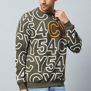 Sweat-shirt d'hiver personnalisé effet délavé vintage 100% coton pour homme, épais, coupe oversize, manches classiques, coupe-vent - Product Image 2