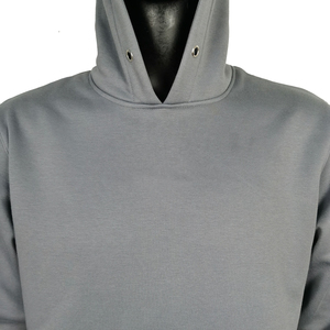 Sweat-shirt à capuche gris pour homme, en molleton, couleur unie, décontracté, pour l'automne, coupe classique, avec poche, en coton tricoté - Product Image 4