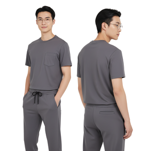 Conjunto de Uniformes Médicos Unisex al por Mayor, Top de Manga Corta de Spandex/Algodón, Pantalones Jogger, Uniforme Moderno para Hospital, Logotipo Personalizado OEM ODM - Product Image 1