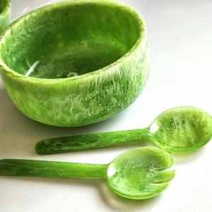 Tazón de Resina para Frutas y Ensaladas, Diseño Moderno y Elegante, Ecológico, Resistente, Ideal para Fiestas, Personalizable, para Hogar y Jardín - Product Image 2