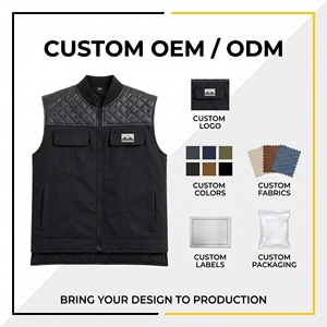 Chaleco de Motocicleta Acolchado Negro Personalizado para Hombre, Chaleco de Conducción OEM ODM con Múltiples Bolsillos, Chaleco Protector de Carreras de Motocicleta con Logotipo Personalizado - Product Image 6