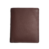 Dompet Kulit Sapi Vintage Berkualitas Tinggi dengan Kantong Depan, Resleting, Tempat Kartu Kredit, Koin, dan ID, Anti RFID, Murah, MOQ Rendah, Cocok untuk Semua Musim, Model Pendek