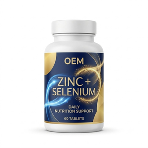 Comprimés de zinc et de sélénium OEM, soutien nutritionnel quotidien, supplément minéral pour adultes, 60 comprimés, marque privée - Product Image 1