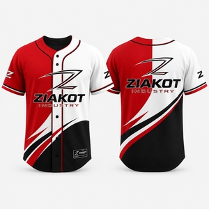 ZIAKOT เสื้อเบสบอลผู้ชายไล่เฉดสีแบบระเหิดแขนสั้นทรงปกติระบายความชื้นได้ดีชุดกีฬา - Product Image 4