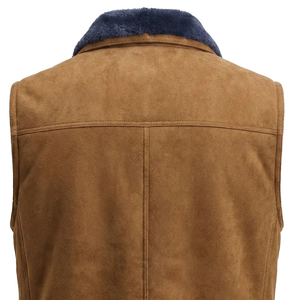<b>Men's</b> Premium Genuine Leather <b>Shearling</b> Winter <b>Jacket</b> Breathable Polyester Lining Aviator Coat Durable Warm Fashion Wear Fit - Product Image 3