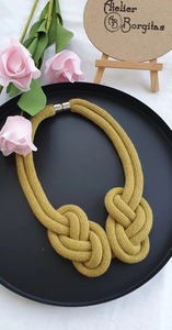 Collar de tela de algodón con cuentas vintage hecho a mano para mujer, con detalles de perlas, estilo para ocasiones de boda, hinduismo, Amulyan Overseas - Product Image 3