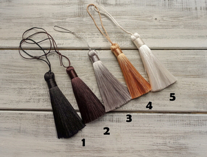 Pompon Mala en Soie de Haute Qualité 8cm, 25 Couleurs, Fixation par Boucle, Pompons Mala Personnalisés en Fil, Franges à Usage Personnalisé - Product Image 2