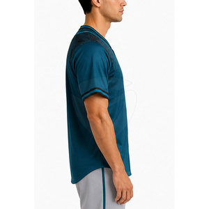 Uniforme Clásico de Béisbol con Diseño de Botones en la Parte Delantera, Tela de Poliéster, Impresión Personalizada de Nombre y Número para Uso en Partidos - Product Image 6