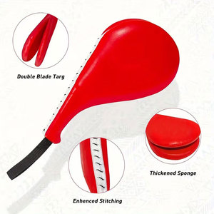 YOBENKI Ensemble d'entraînement de boxe 7 pièces : Cible de frappe épaissie, Gants de Taekwondo, Cibles de pied, Bandages en cuir PU durable toutes saisons - Product Image 6
