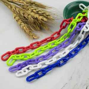 Chaîne à maillons faite à la main pour sangle de sac, en résine acrylique, pièce DIY, chaînes colorées, accessoires de vêtements, composants pour la fabrication de bijoux, maillons rigides - Product Image 1