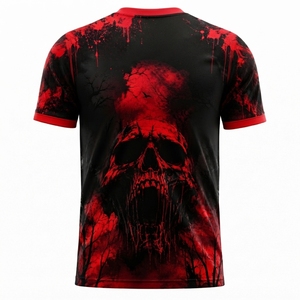 Chemise formelle à manches courtes à col roulé en polyester 100% de haute qualité, imprimée en sérigraphie personnalisée, respirante, séchage rapide, pour la salle de sport et l'entraînement - Product Image 2