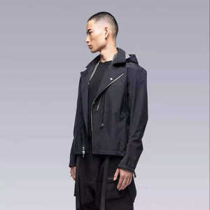 Veste tactique à capuche Techwear pour homme, style urbain streetwear, coupe-vent, tenue cyberpunk, pantalon cargo multipoches, vêtements d'extérieur tendance - Product Image 1