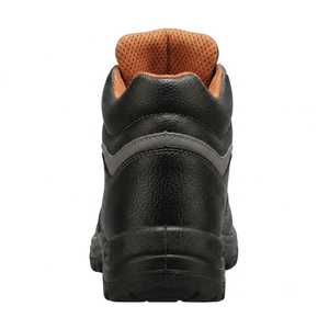 <b>Black</b> Steel Toe Safety <b>Work</b> <b>Boots</b> for Factory & Construction Use Protective Lace-Up Industrial Footwear - Product Image 3