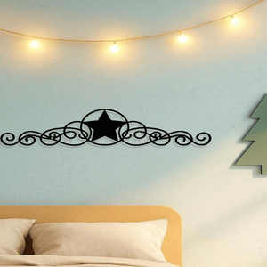 CIFbuy Stella da Parete Vintage in Metallo Nero, Decorazione Rustica Stile Fattoria Western per Natale, Halloween, Feste e TikTok - Product Image 4