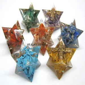 Vente en gros de pierres précieuses lapis-lazuli taillées en étoile à 8 branches orgone naturelle Orgonite Merkaba Star pour les pratiques religieuses et Feng Shui - Product Image 5