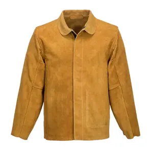 Chaqueta de Soldadura de Cuero Vacuno de Alta Calidad, Resistente al Vapor, a la Radiación, Antiestática y al Calor (200°C) - Product Image 1