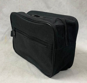 Black Cosmetic Bag Custom Logo Zipper <b>Makeup</b> <b>Case</b> Lightweight Travel Toiletry Pouch for Daily Use - Product Image 3