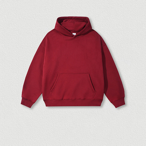 Custom Men's Heavy Weight Hip Hop Solid Color Oversize Fashion Hoodies Loose Fit Thick Heavy <b>Plain</b> Design Premium <b>Hoodie</b> 2026 - Product Image 6