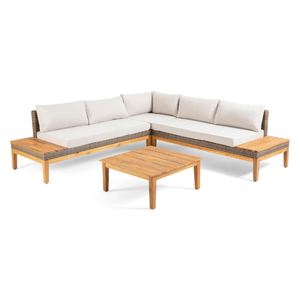 Wholesale <b>Price</b> Product Modular Garden Lounge <b>Set</b> Contemporary Teak Outdoor <b>Sofa</b> Furniture for Garden <b>Set</b> - Product Image 2