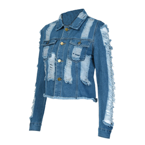 Veste en jean pour femme de qualité supérieure, style Y2K, chic, oversize, courte, vintage, légère, respirante, écologique, broderie 3D - Product Image 3