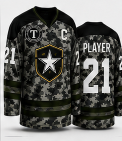 เสื้อฮอกกี้น้ำแข็ง USA สำหรับผู้ชาย แขนยาว คอวี ปักโลโก้ด้วยเทคนิค Tackle Twill ระบายความชื้น ต้านเชื้อแบคทีเรีย ผลิตจากโพลีเอสเตอร์ 100% - Product Image 6