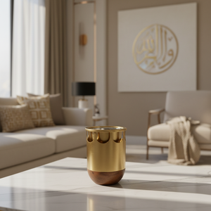 Brûleur d'encens élégant en métal avec base en bois, diffuseur d'aromathérapie, collection Ramadan, dernière arrivée pour la décoration intérieure, utilisation toute saison - Product Image 5