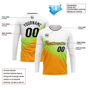 T-shirts à manches longues personnalisés, t-shirts par sublimation, commandes en gros, prix bas, livraison rapide, personnalisés - Product Image 2