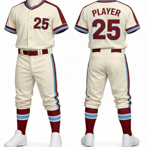 Ensemble d'uniformes de baseball respirants en polyester sublimé, tenue d'entraînement de softball pour équipe, nouvelle arrivée, fabricant OEM - Product Image 6
