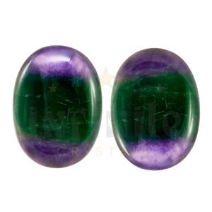Piedra de Palma de fluorita de arcoíris Natural al por mayor, cristal curativo de multifluorita, piedra preciosa de Reiki Para claridad de enfoque tallada Feng Shui - Product Image 1
