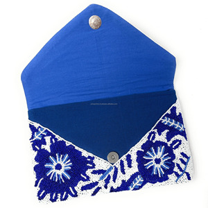 Pochette pliable pour femme en soie perlée faite à la main, avec fermeture magnétique, durable, imperméable, antivol, idéale pour les soirées estivales - Product Image 5