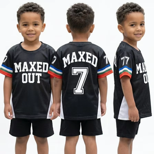 Camiseta Deportiva Juvenil de Fútbol Americano con Botones en los Hombros, Malla Transpirable, 100% Poliéster, Personalizable, OEM, al por Mayor - Product Image 2