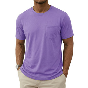 T-shirts pour hommes de qualité supérieure, 180 grammes, 100% coton, coupe ample, motif uni, style décontracté, tricot uni, respirant. - Product Image 1