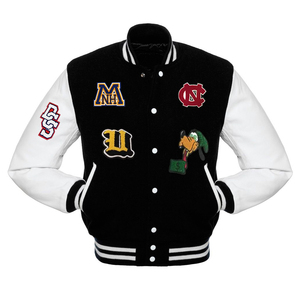 Chaqueta Varsity de Chenilla Bordada Personalizada de la Mejor Calidad para Hombre con Opción de Logotipo Frontal, Diseño Invernal Ecológico - Product Image 1