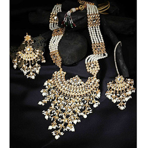 Indian Stylish Layered Pearl Rani Haar Long Kundan Necklace Jewellery Set Wedding Engagement Party Gift Antique Gold Plated - Product Image 6