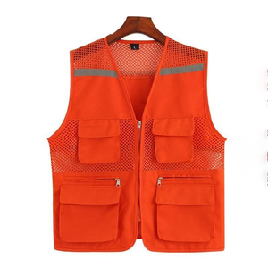 บริการผลิตเสื้อกั๊กนิรภัยแบบ OEM ตามแบบที่คุณออกแบบ ผลิตจากผ้าโพลีเอสเตอร์ พร้อมซิปเพื่อความปลอดภัยสำหรับงานก่อสร้าง - Product Image 6