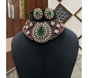 ชุดสร้อยคอเจ้าสาวแบบรอยัลคุนดัน ดีไซน์ทันสมัย ประดับเพชรซิร์คอนระยิบระยับ สำหรับผู้หญิงและเด็กผู้หญิง สำหรับงานแต่งงานและงานหมั้น - Product Image 1