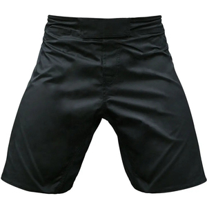 2026 Minimalist Black MMA <b>Shorts</b>: Sleek Plain Design Quick Dry Training Fight <b>Shorts</b> for BJJ & <b>Grappling</b> - Custom OEM Service - Product Image 1