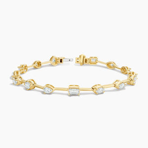 Bracelet à maillons sertis de diamants multiformes - Product Image 1